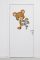 Medvídek - magnetický polep na dveře s popisovatelnou plochou