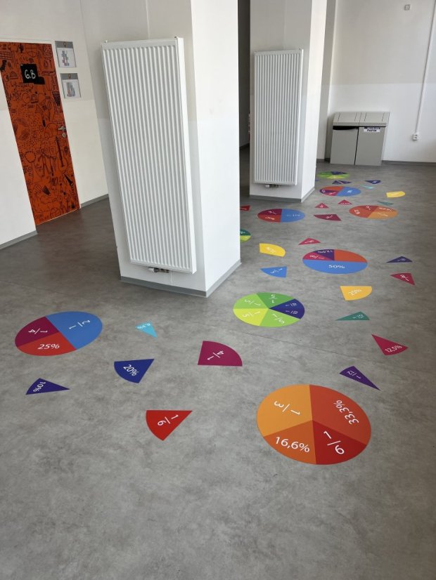 Zlomky a procenta na podlahu / na stěnu