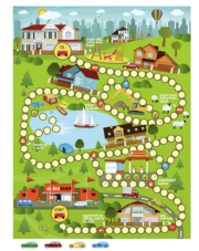 Nástěnná magnetická hra - auta ve městě