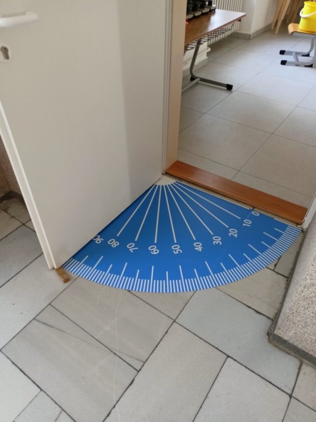 Podlahový úhloměr 90°levý