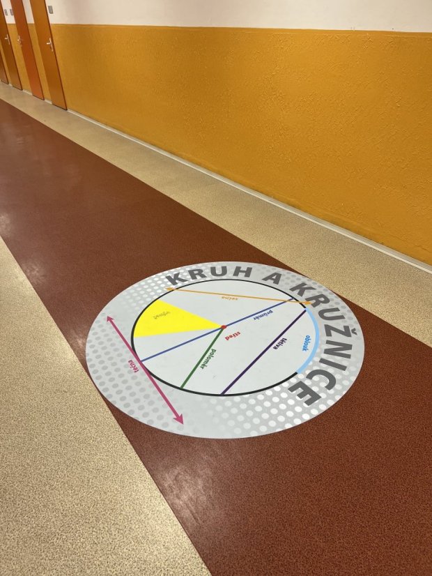 Kružnice a kruh - podlahový polep - Jazyk: ČJ