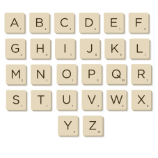 Nástěnná písmena Scrabble - magnetická stěna