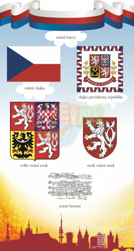 Nástěnná deska - státní symboly ČR