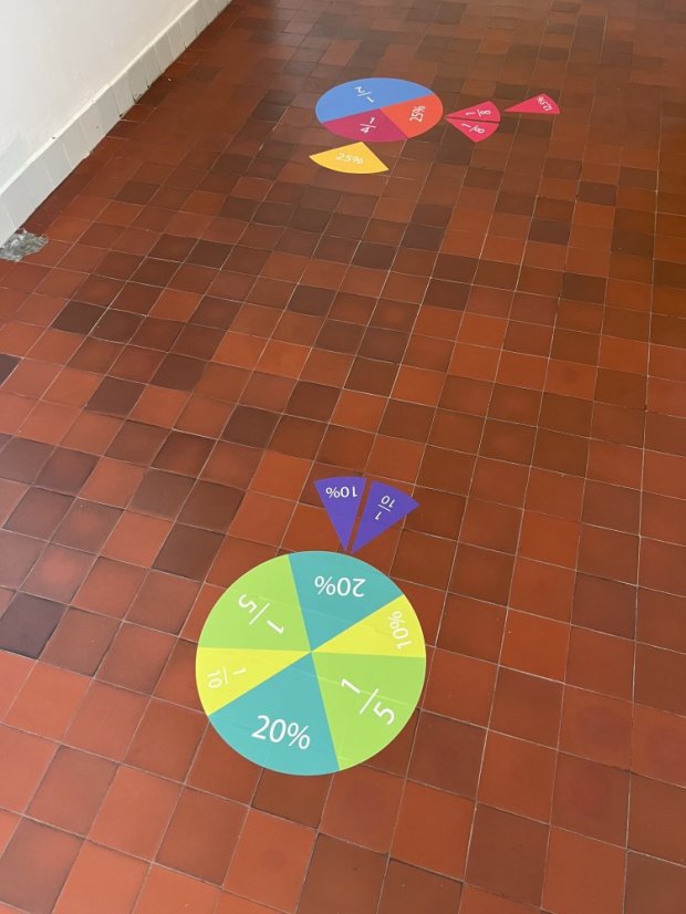 Zlomky a percentá na podlahu