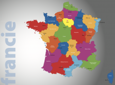 Nástenná mapa Francúzska - politická