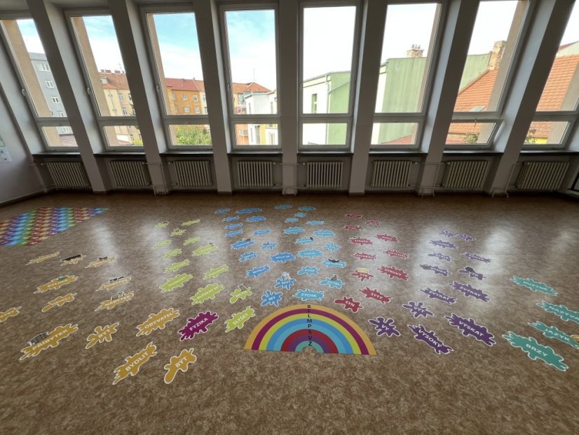 Podlahové nálepky vyjmenovaná slova