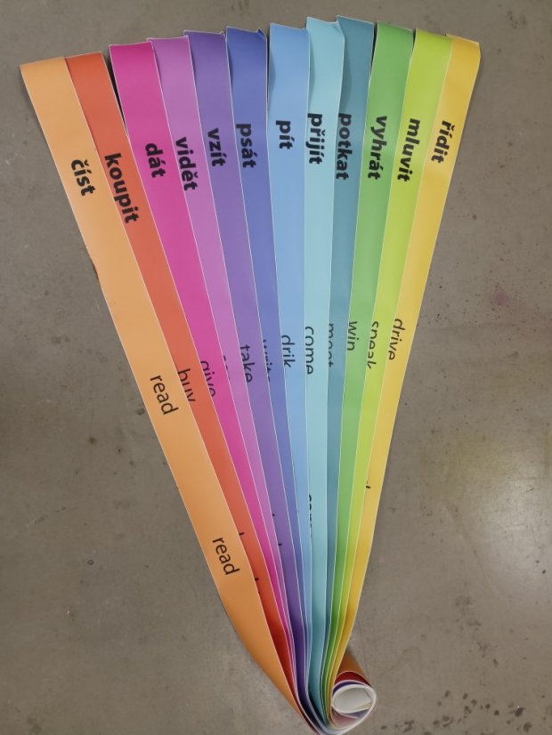 Polepy schodů - nepravidelná slovesa