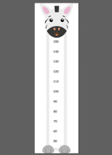Popisovateľný meter na stenu - zebra