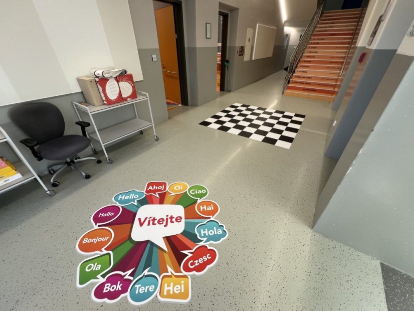 Podlahový polep Vítejte