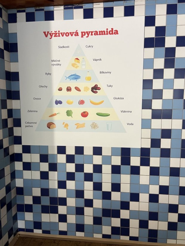 Nástěnná deska Výživová pyramida s popisem