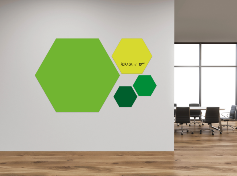 Magnetická nástěnka - hexa sada 4 ks