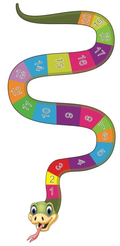 Had s čísly 1-20 - vlnitý