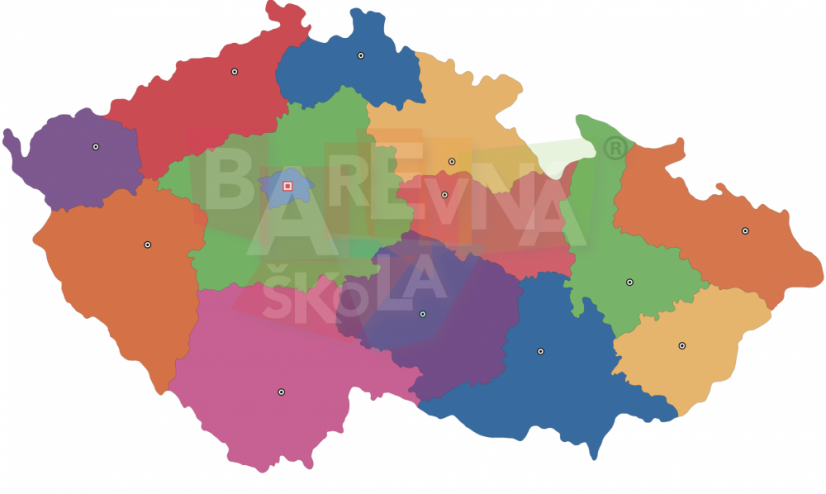 Nástěnná mapa České republiky - politická - S feromagnetickým povrchem: ANO