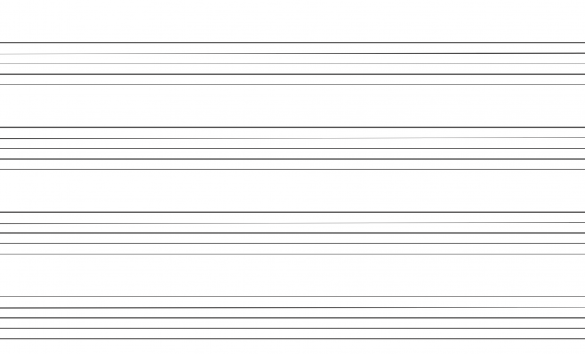 Nástěnná magnetická tabule - notová osnova