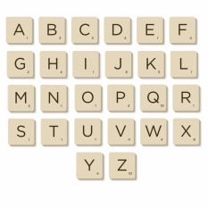 Nástěnná písmena Scrabble