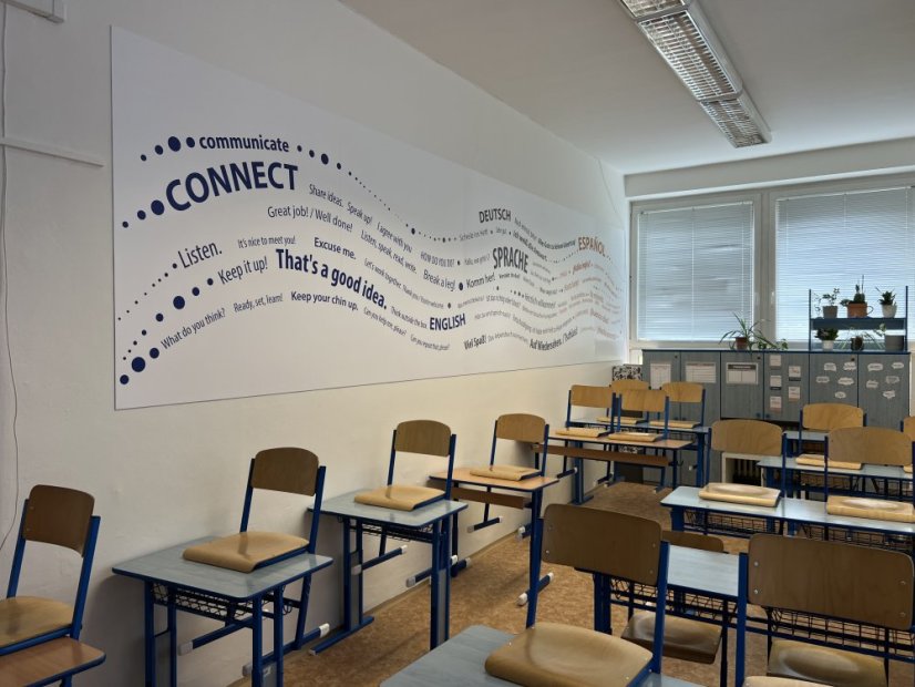 Nástěnná vlna jazykových frází