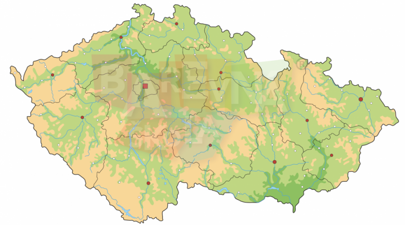 Nástěnná mapa České republiky