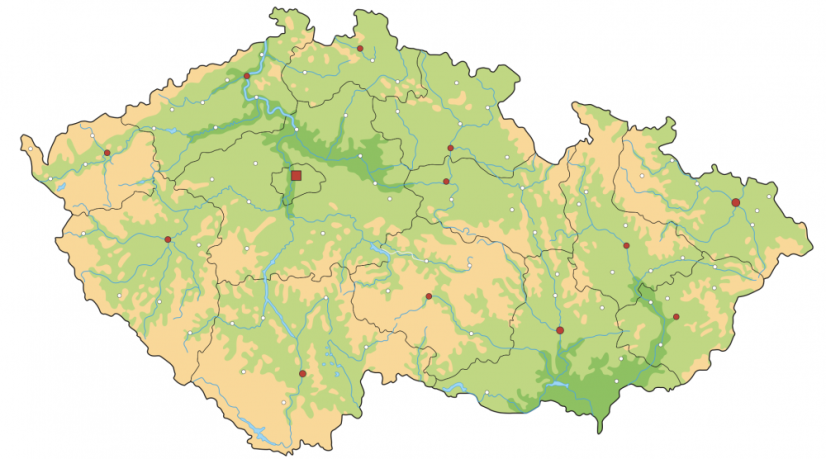 Nástěnná mapa České republiky - S feromagnetickým povrchem: NE