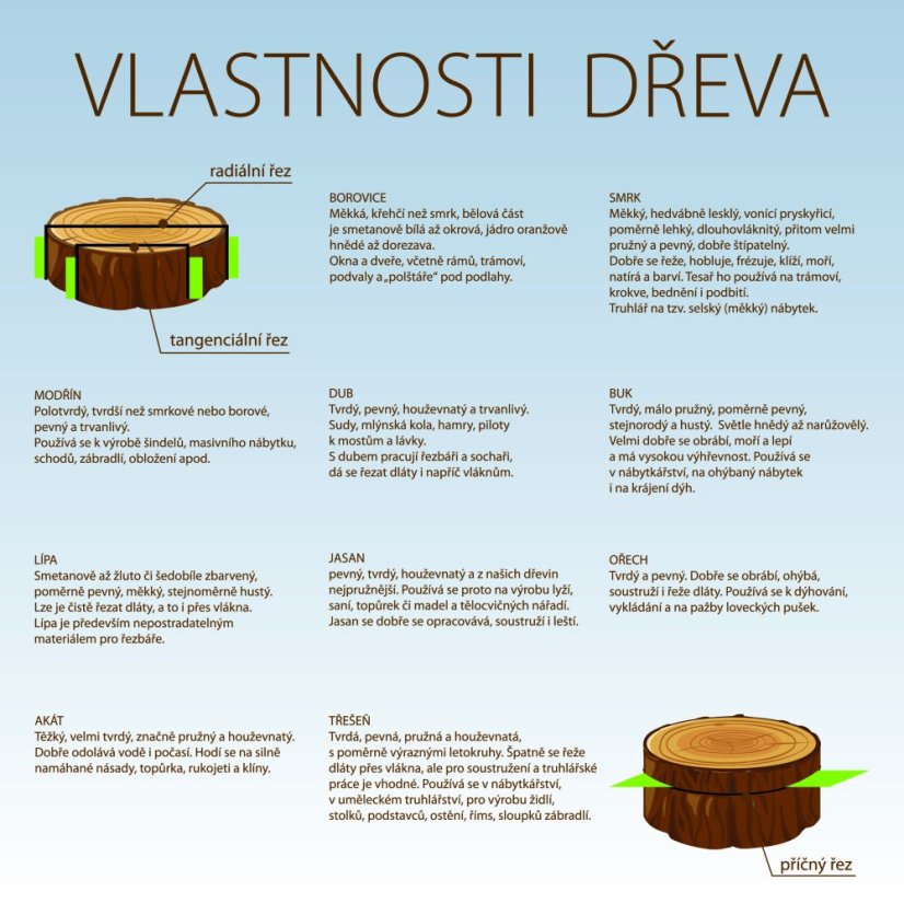 Vlastnosti dřeva - DÍLNA