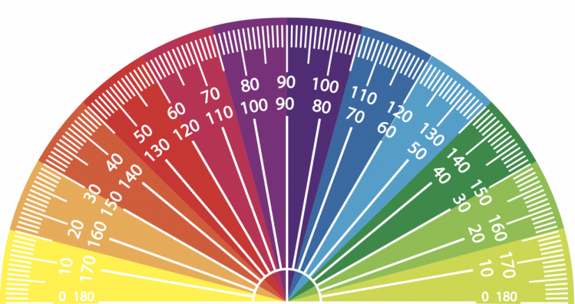 Podlahový uhlomer 180° - Barva: Žlutá